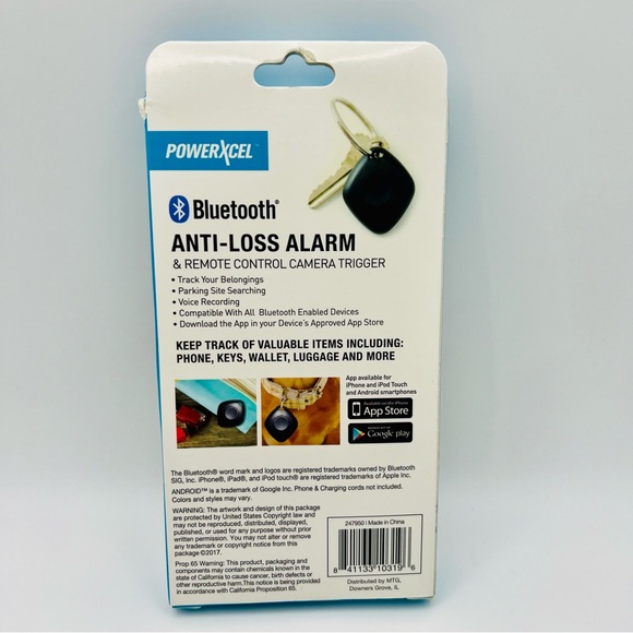POWERXCEL Bluetooth ANTI-LOSS ALARM & REMOTE CAMERA TRIGGER, GPS TRACKER - Picture 3 of 8